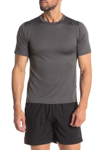 Imbracaminte barbati Adidas climalite 3-stripe perforated short sleeve t-shirt grey six