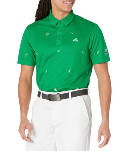 Imbracaminte barbati adidas golf aeroready play green monogram polo green