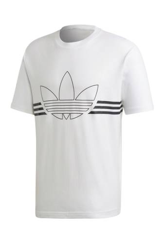 Imbracaminte barbati adidas outline trefoil t-shirt white