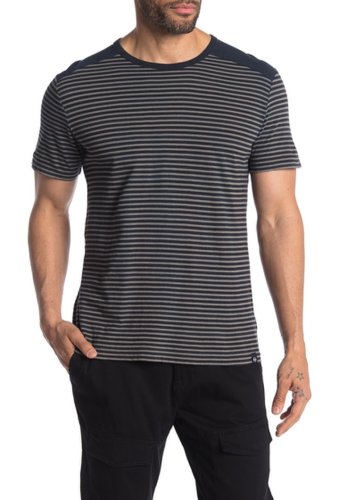 Imbracaminte barbati ag striped crew neck t-shirt indigo stripe slate greyindig