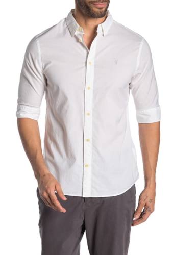 Imbracaminte barbati allsaints fuller front button shirt white