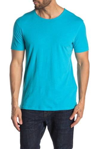 Imbracaminte barbati allsaints slim fit crewneck t-shirt tropicana blue