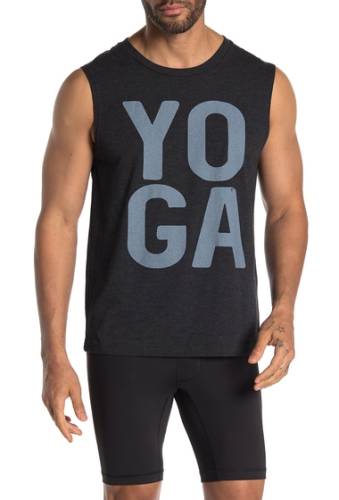 Imbracaminte barbati alo guru yoga muscle tank charcoal yoga square