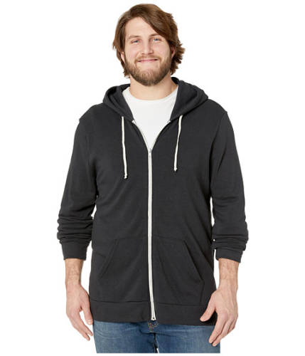 Imbracaminte barbati alternative apparel big amp tall rocky eco fleece zip hoodie eco true black
