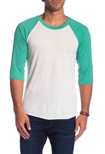 Imbracaminte barbati alternative apparel colorblock baseball t-shirt eco true green