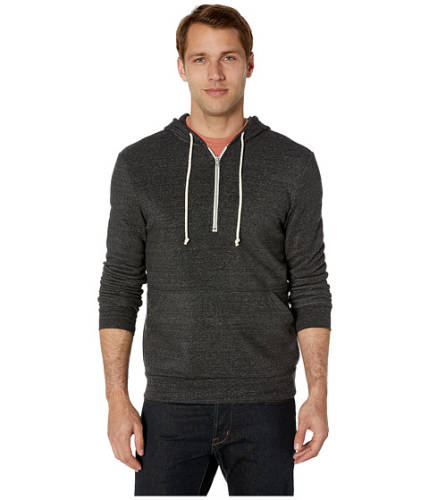 Imbracaminte barbati alternative apparel jackson 12 zip hoodie eco black