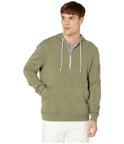 Imbracaminte barbati alternative apparel jackson 12 zip hoodie eco true army green