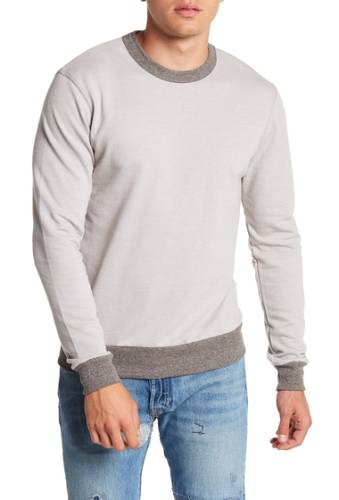 Imbracaminte barbati alternative apparel ringer champ pullover sweatshirt eco mock nickel