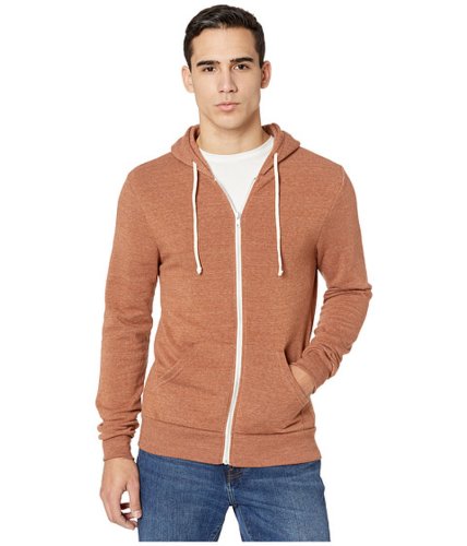 Imbracaminte barbati alternative apparel rocky eco-fleece zip hoodie eco true nutmeg brown