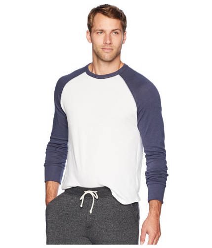 Imbracaminte barbati alternative apparel vintage heavy knit pullover sweater whitedark navy