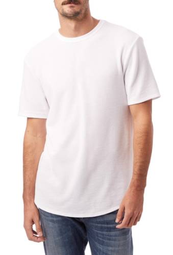 Imbracaminte barbati alternative apparel vintage thermal crew neck t-shirt white