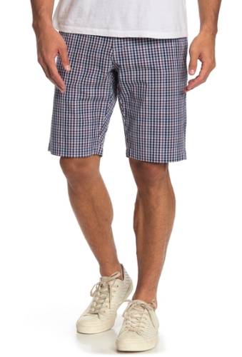 Imbracaminte barbati ben sherman checkered print chino shorts summer blu