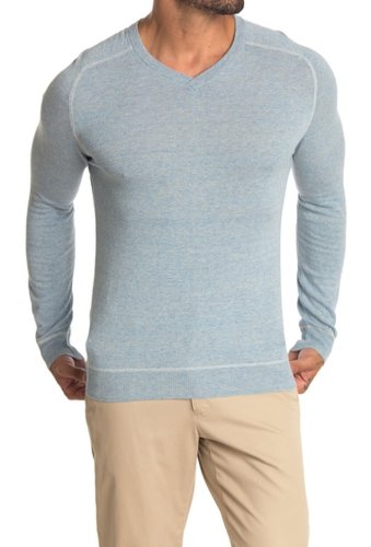 Imbracaminte barbati billy reid contrast stitch v-neck sweater light blue