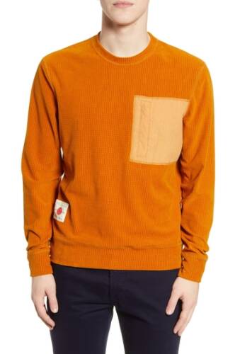 Imbracaminte barbati billy reid grid pocket pullover burnt orange