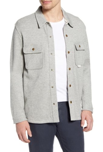 Imbracaminte barbati billy reid solid snap shirt jacket light grey
