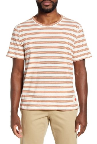 Imbracaminte barbati billy reid striped crew neck cotton t-shirt natural