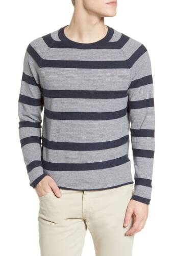 Imbracaminte barbati billy reid striped crew neck raglan sweater navy