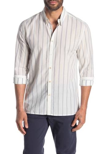 Imbracaminte barbati bldwn william stripe shirt whitenavy stripe
