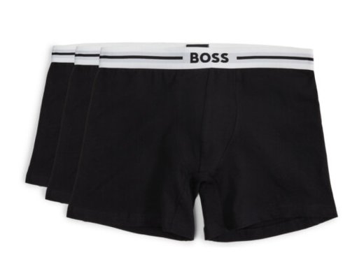 Imbracaminte barbati boss hugo boss 3-pack bold logo boxer briefs black