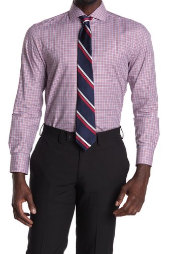 Imbracaminte barbati boss mark check printed slim fit dress shirt med rd