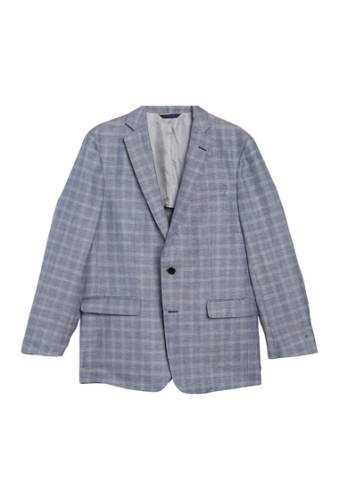 Imbracaminte barbati brooks brothers check print notch collar double button jacket med grey