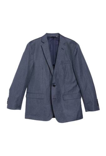 Imbracaminte barbati brooks brothers check print wool blend notch collar double button jacket navy