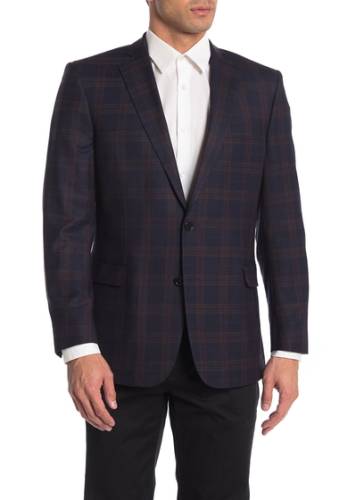 Imbracaminte barbati brooks brothers navy plaid two button notch lapel wool blend suit separate blazer nvytnllgpld