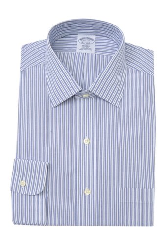 Imbracaminte barbati brooks brothers stripe print long sleeve regent fit shirt blue