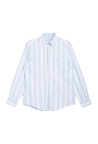 Imbracaminte barbati brooks brothers striped regent fit oxford shirt bold stp lt blue