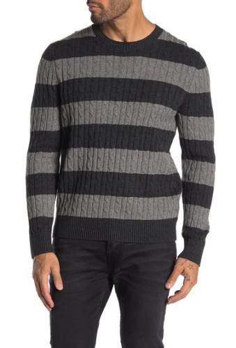 Imbracaminte barbati brooks brothers wool blend stripe sweater tonal grey stripe