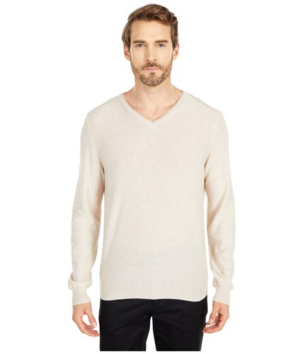 Imbracaminte barbati bugatchi filipo long sleeve sweater v-neck sand