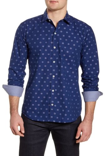 Imbracaminte barbati bugatchi shaped fit button-up shirt navy