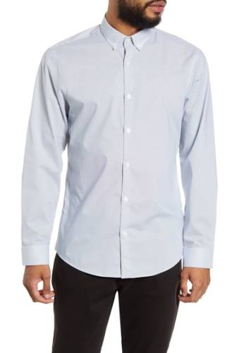 Imbracaminte barbati calibrate trim fit button-down shirt white navy micro dot