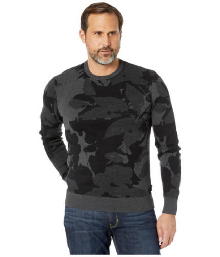 Imbracaminte barbati calvin klein cotton modal printed crew neck sweater - 12gg gunmetal heather