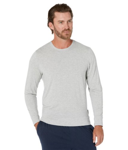 Imbracaminte barbati calvin klein eco pure modal lounge long sleeve sweatshirt grey heather
