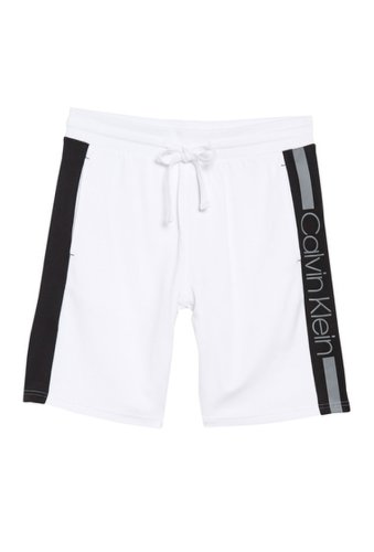 Imbracaminte barbati calvin klein iconic colorblock tex shorts brilliant white