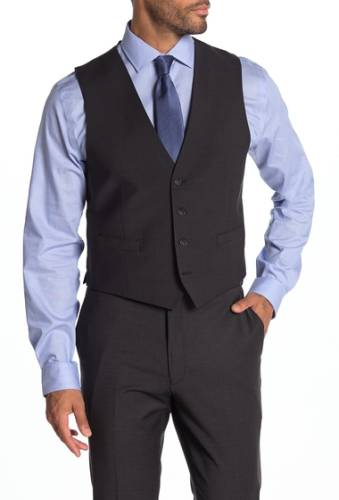 Imbracaminte barbati calvin klein plain charcoal slim fit suit separate vest charcoal