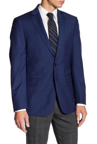 Imbracaminte barbati calvin klein solid blue wool suit jacket blue