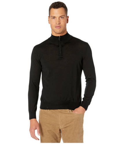 Imbracaminte barbati canali 34 zip merino wool sweater black