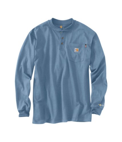 Imbracaminte barbati carhartt big amp tall flame-resistant forcereg cotton long sleeve t-shirt medium blue