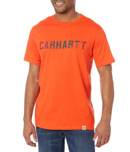 Imbracaminte barbati carhartt force relaxed fit midweight short sleeve block logo graphic t-shirt cherry tomato