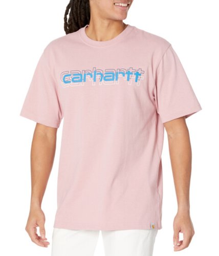 Imbracaminte barbati carhartt loose fit heavyweight short sleeve logo graphic t-shirt foxglove heather