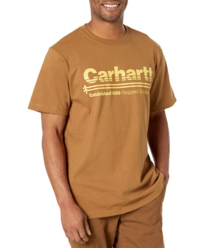 Imbracaminte barbati carhartt relaxed fit heavyweight short sleeve outdoors graphic t-shirt carhartt brown
