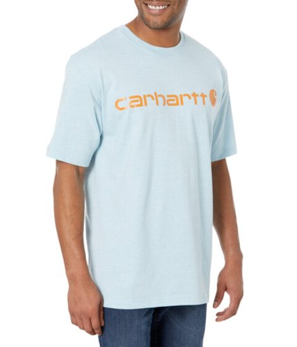 Imbracaminte barbati carhartt signature logo ss t-shirt moonstone snow heather
