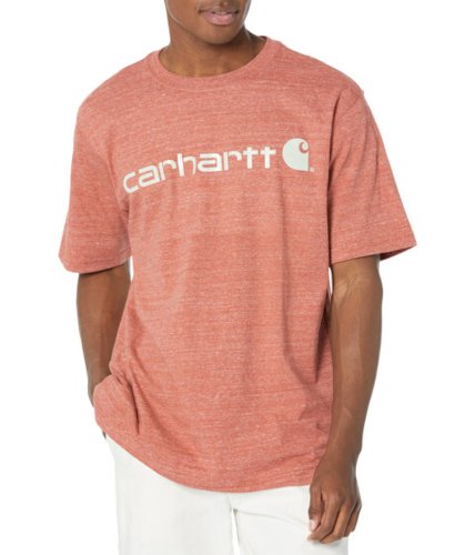 Imbracaminte barbati carhartt signature logo ss t-shirt terracotta snow heather
