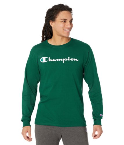 Imbracaminte barbati champion classic graphic big logo long sleeve tee forest peak green