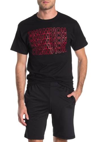 Imbracaminte barbati champion classic logo graphic print t-shirt black