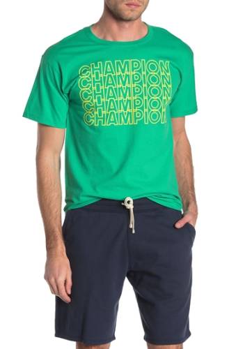 Imbracaminte barbati champion classic logo graphic print t-shirt green myth