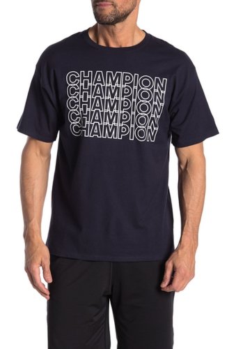 Imbracaminte barbati champion classic logo graphic print t-shirt navy
