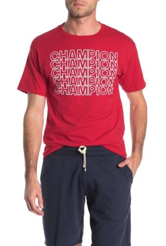 Imbracaminte barbati champion classic logo graphic print t-shirt scarlet